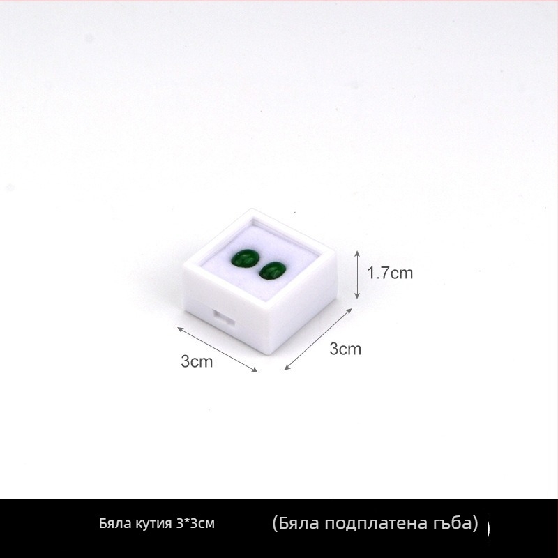 Прозрачна пластмасова кутия за бижута, дисплей кутия за свободни камъни и диаманти, прахоустойчива, едно ниво