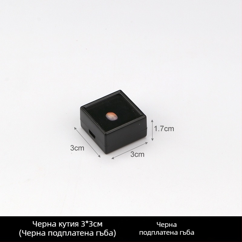 Прозрачна пластмасова кутия за бижута, дисплей кутия за свободни камъни и диаманти, прахоустойчива, едно ниво