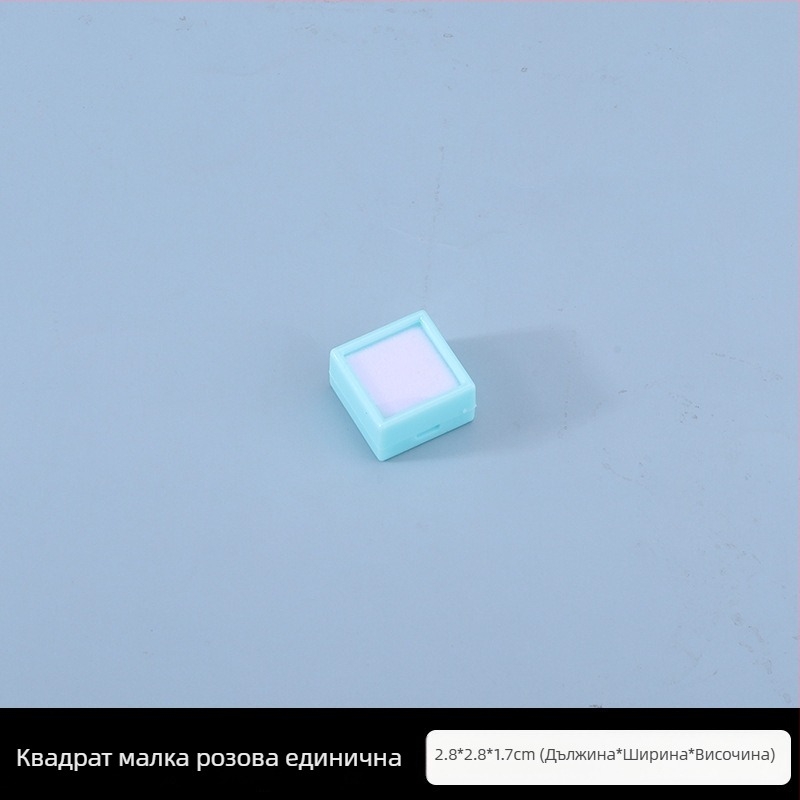 Прозрачна пластмасова кутия за бижута, дисплей кутия за свободни камъни и диаманти, прахоустойчива, едно ниво