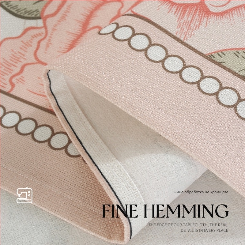 Горна прахозащитна покривка за хладилник, конопено плат, крем стил, универсална за еднокрилни и двукрилни хладилници, кухня (Материал: конопено плат; Стил: крем; Пространство: кухня)