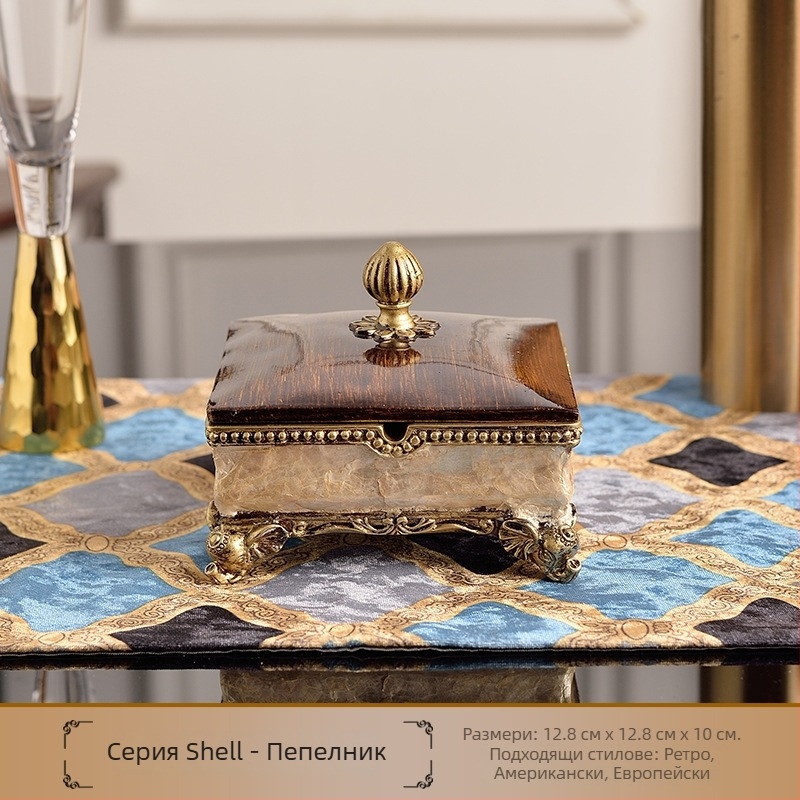 Европейски стил плодова чиния за декорация от смола с комплект кутия за салфетки, възможност за персонализация