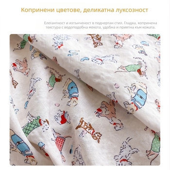 Детски памучно‑ленени ленти за глава и шалчета, унисекс, плътна тъкан, есен