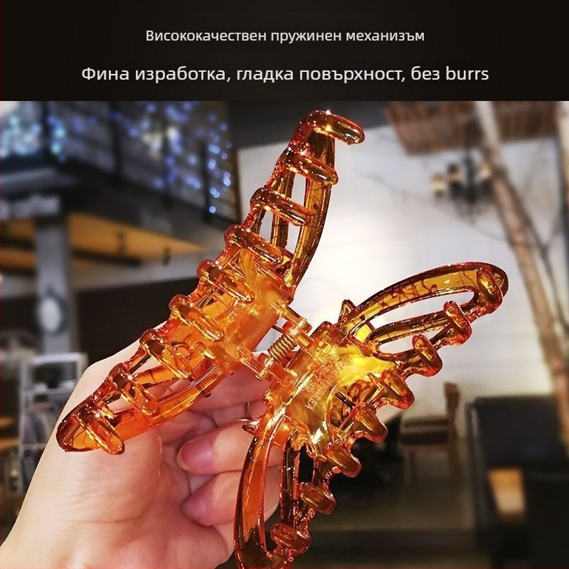 Клип за коса от смола, цветен мотив, японско-корейски стил, за деца, пролет 2025