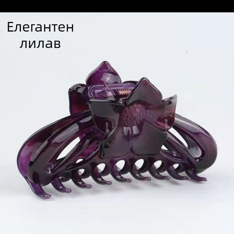 Клип за коса от смола, цветен мотив, японско-корейски стил, за деца, пролет 2025