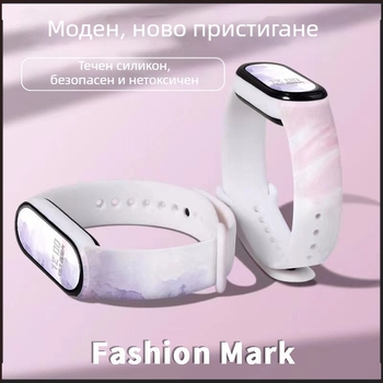 Детска смарт гривна – крачкомер, мониторинг на сърдечен ритъм, презареждаща се, Android съвместим, силиконов каиш, алуминиев корпус