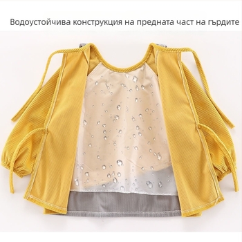 Престилка за хранене за бебета и малки деца, плат Corduroy-полиестер, за 1–3 години (80–100 см), пролет 2025