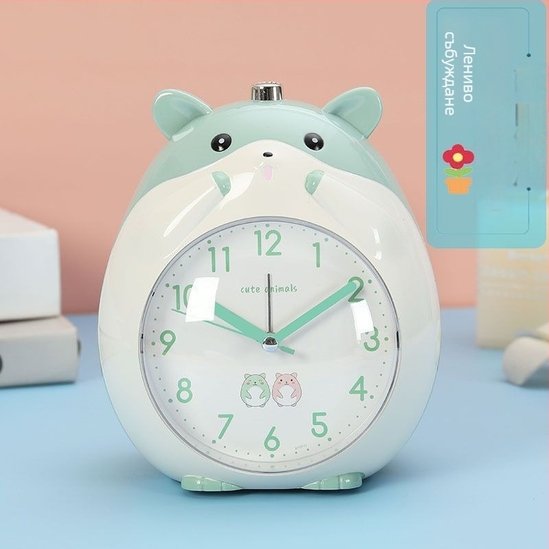 Будилник с гласа на астронавт за деца – кръгъл ABS корпус, механично движение, индикаторен дисплей, захранване със суха клетка