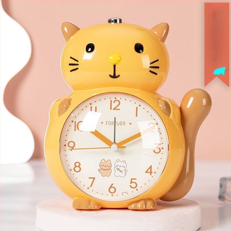 Будилник с гласа на астронавт за деца – кръгъл ABS корпус, механично движение, индикаторен дисплей, захранване със суха клетка