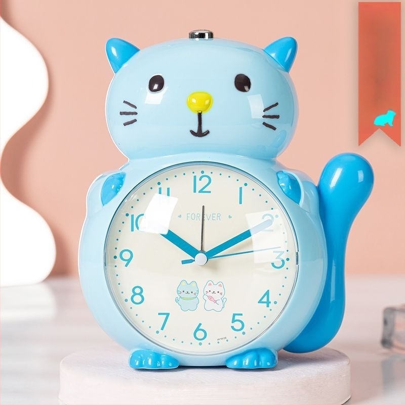 Будилник с гласа на астронавт за деца – кръгъл ABS корпус, механично движение, индикаторен дисплей, захранване със суха клетка