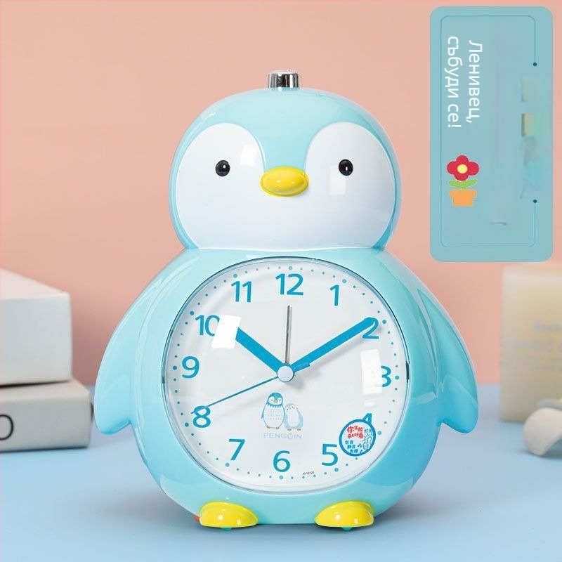 Будилник с гласа на астронавт за деца – кръгъл ABS корпус, механично движение, индикаторен дисплей, захранване със суха клетка