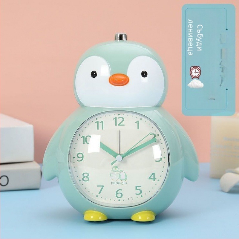 Будилник с гласа на астронавт за деца – кръгъл ABS корпус, механично движение, индикаторен дисплей, захранване със суха клетка