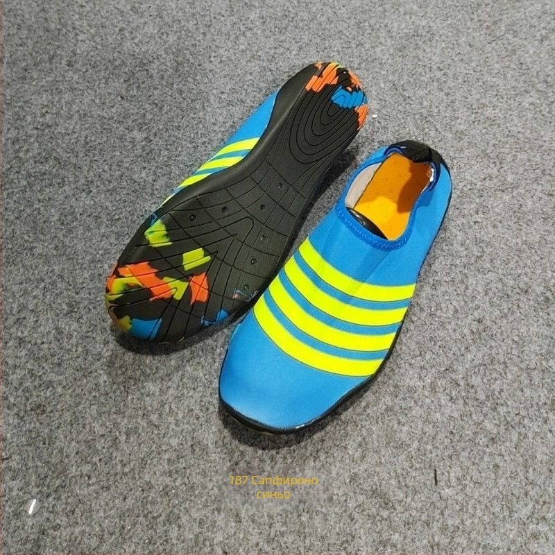 Водни обувки — бързосъхнещи, антихлъзгащи, дишащи, еластична горна част, вулканизирана подметка