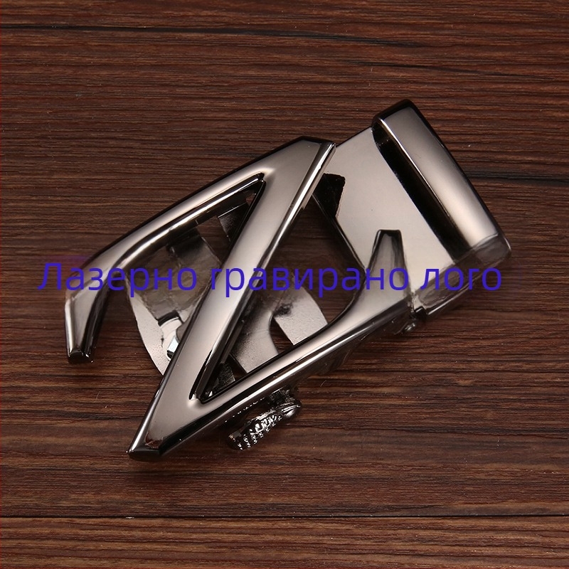 Автоматична катарама за колан, сплав, елипсовидна форма, модел с букви, бизнес стил