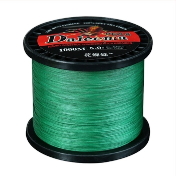 Главна риболовна линия, 8-нишкова PE, дължина 500 м или 1000 м, за морски риболов и плетени мрежи, опакована в кутия с 6 шпули