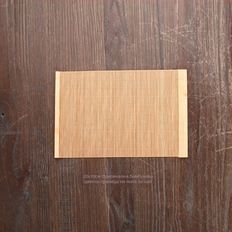 Подложка за чай от бамбук с обшит ръб, чайна изолация, персонализиране с лого, пуск през 2024 г.
