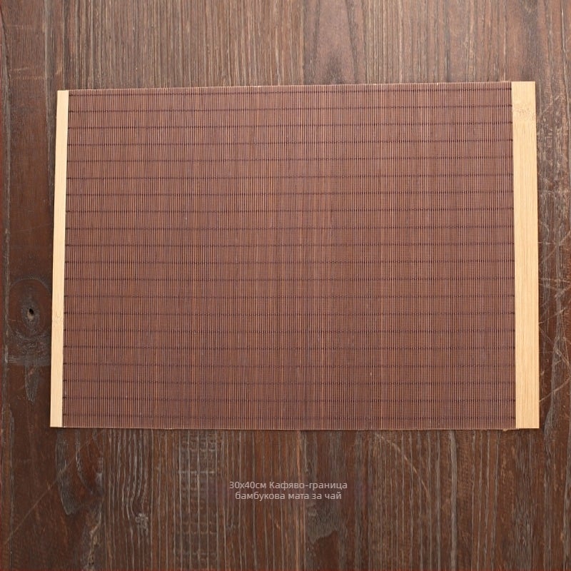 Подложка за чай от бамбук с обшит ръб, чайна изолация, персонализиране с лого, пуск през 2024 г.