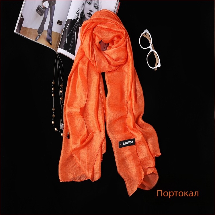 Дълъг плажен шал за защита от слънцето, полиестер, warp knitting, лято, дамски