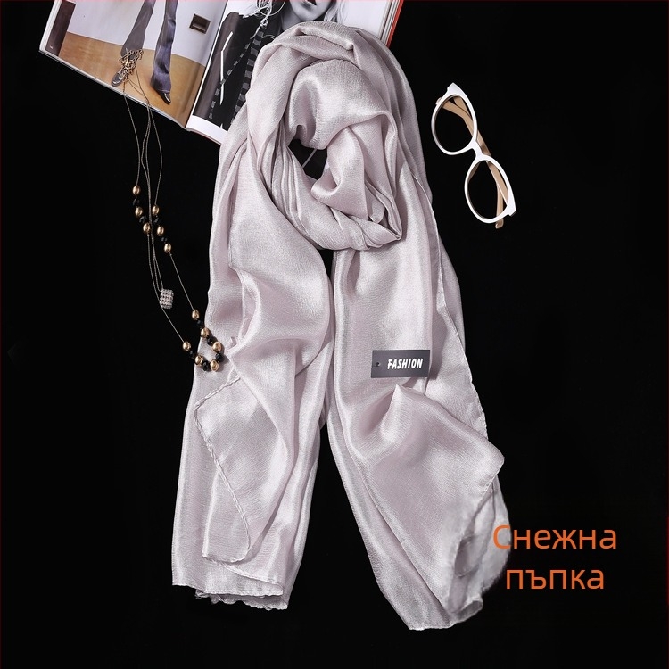 Дълъг плажен шал за защита от слънцето, полиестер, warp knitting, лято, дамски