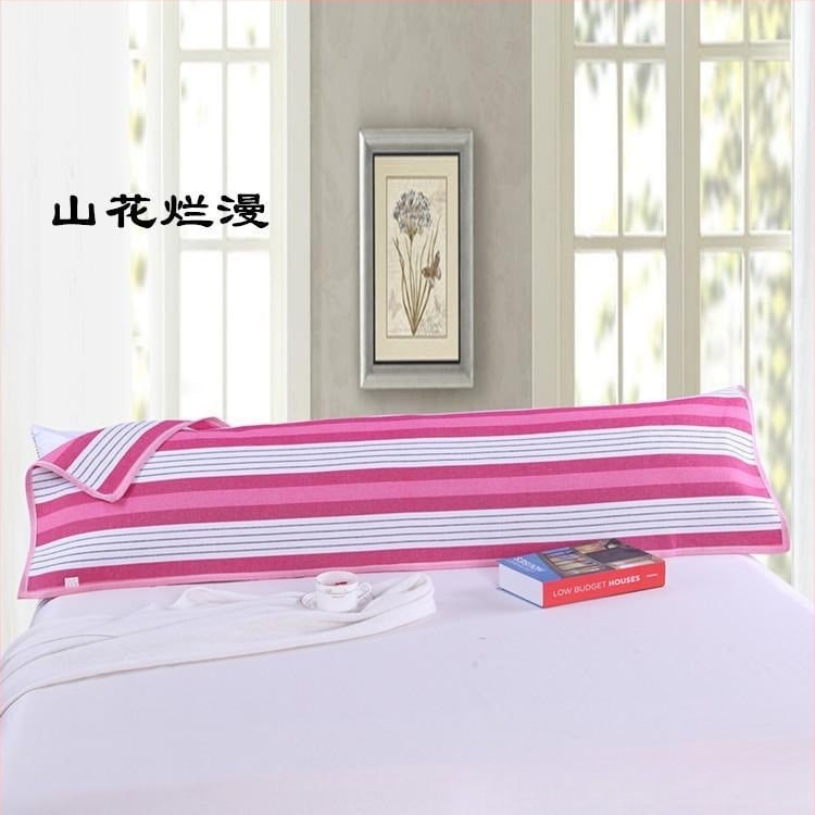 Калъф за възглавница за двама, традиционна груба памучна тъкан, дълъг стил, гъсто тъкана.