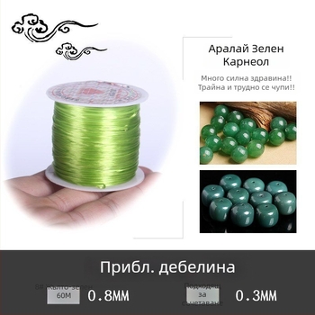 Гривна с кристални мънини на еластична връв (Марка: Guti; Произход: Япония)