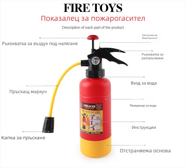 Водна пушка играчка NHQ — пластмасова, пръскане на вода, водни играчки, модел NHQ, възраст 15–35 години