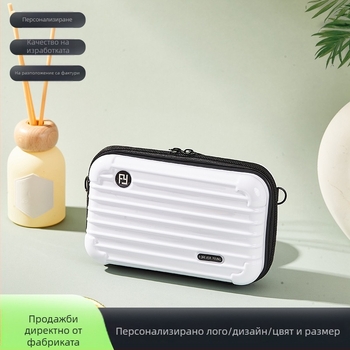 Козметична чанта с твърд корпус ABS+PC, водоустойчива и миеща се, с джоб с цип, капацитет под 20 л.