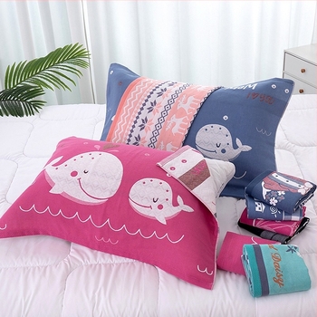 Четирислоен марлен възглавничен кърпич с джакардов принт | меко усещане | персонализирано отпечатване на лого | подходящ за всички