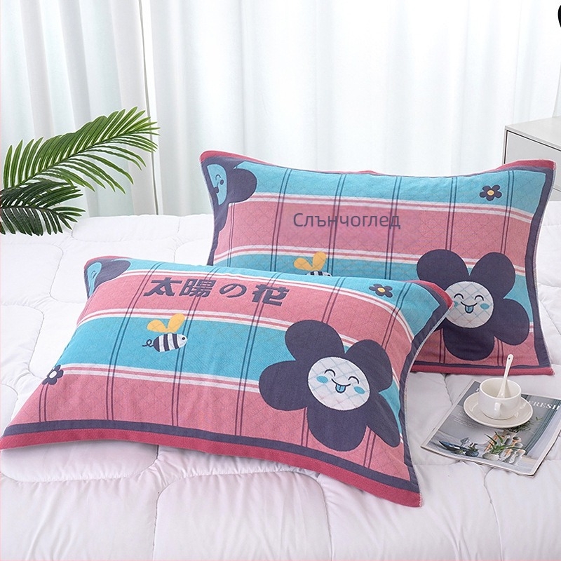 Четирислоен марлен възглавничен кърпич с джакардов принт | меко усещане | персонализирано отпечатване на лого | подходящ за всички