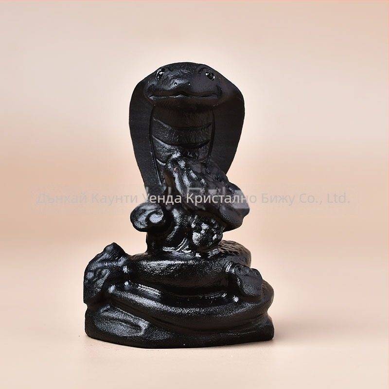 Естествена обсидианова зодиакална животинска скулптура, животинска форма, VVS чистота