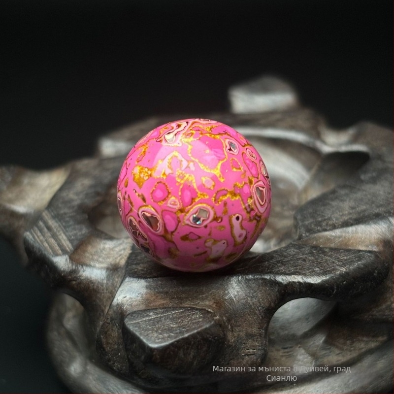 Дървена гривна в китайски стил, ръчна изработка, мъниста Буда с перламутрово инкрустиране