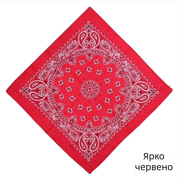 Турбан, 100% памук, геометричен принт, плоско преплитане, квадратен стил, печат