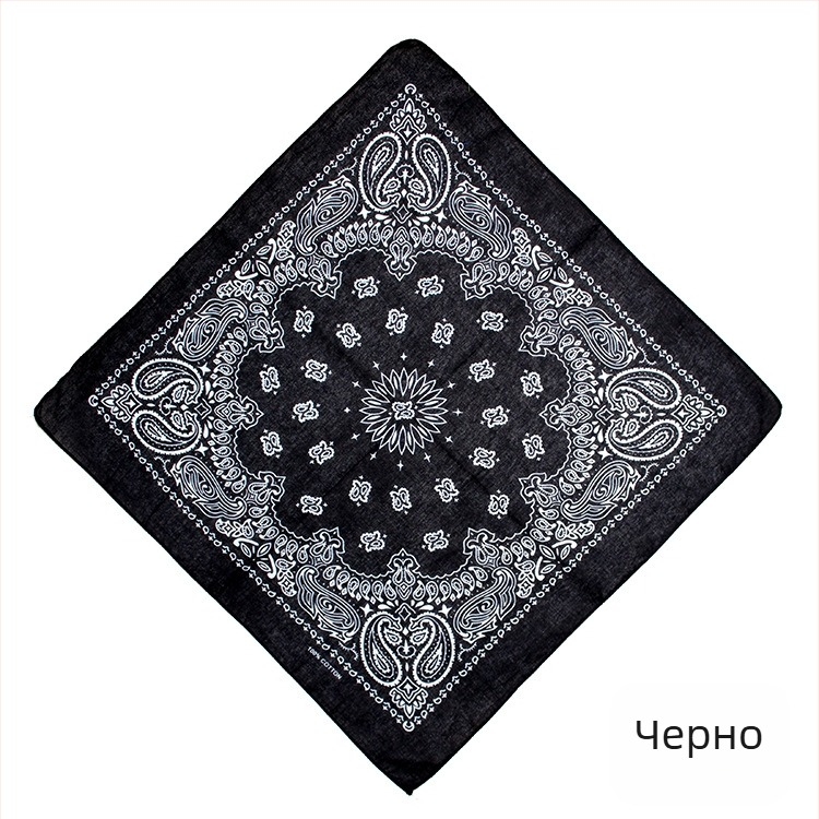 Турбан, 100% памук, геометричен принт, плоско преплитане, квадратен стил, печат