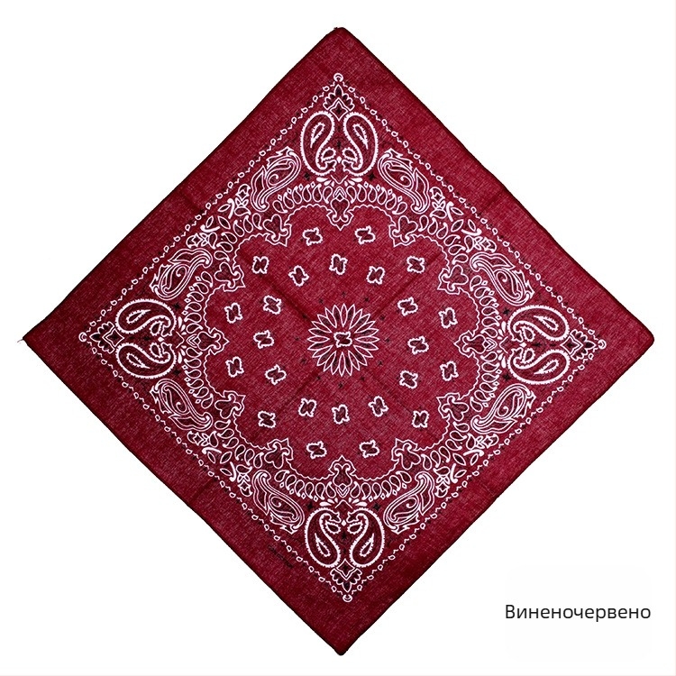 Турбан, 100% памук, геометричен принт, плоско преплитане, квадратен стил, печат