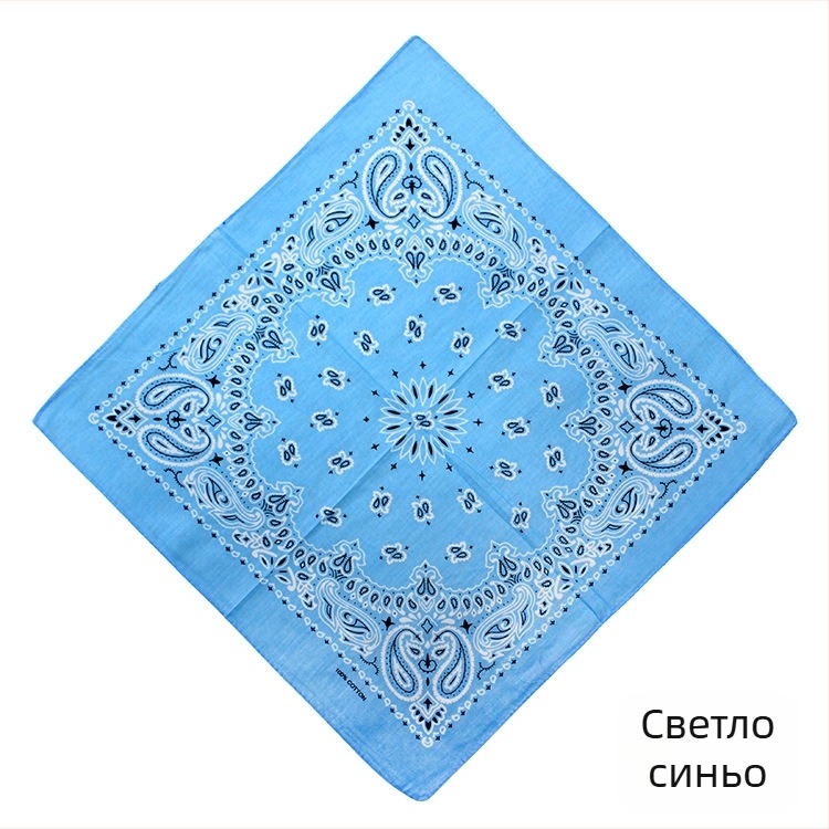 Турбан, 100% памук, геометричен принт, плоско преплитане, квадратен стил, печат