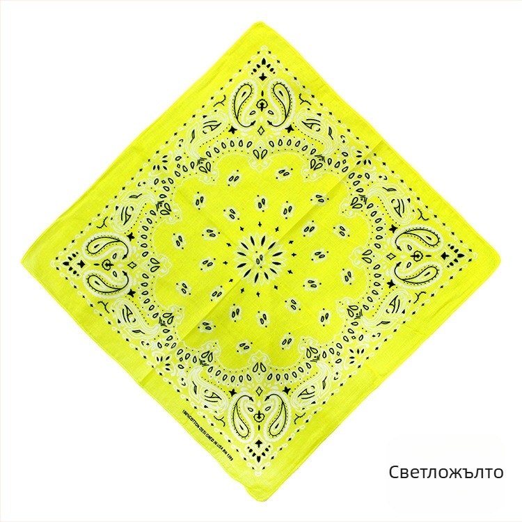 Турбан, 100% памук, геометричен принт, плоско преплитане, квадратен стил, печат