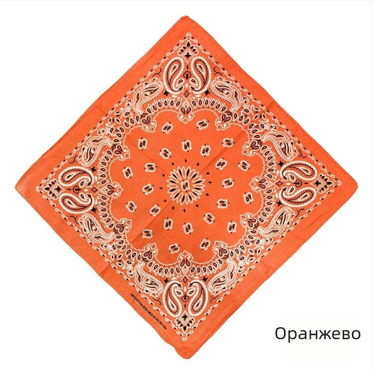 Турбан, 100% памук, геометричен принт, плоско преплитане, квадратен стил, печат