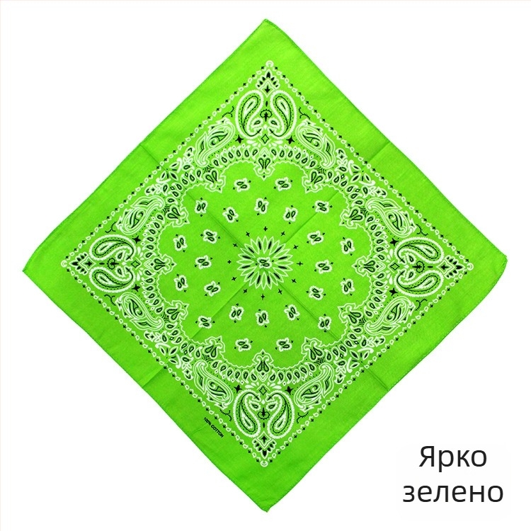 Турбан, 100% памук, геометричен принт, плоско преплитане, квадратен стил, печат