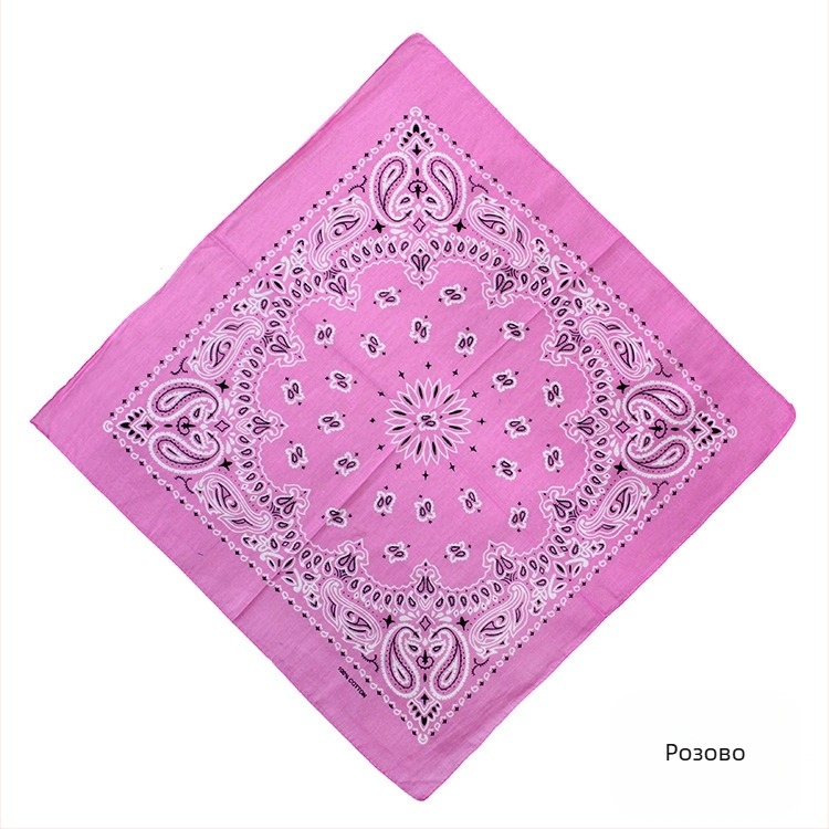 Турбан, 100% памук, геометричен принт, плоско преплитане, квадратен стил, печат