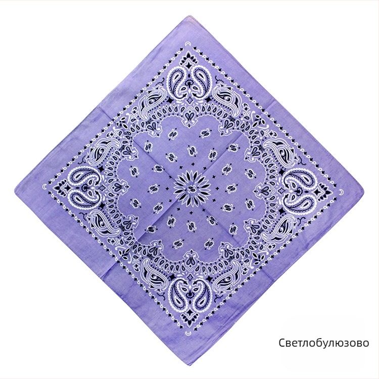 Турбан, 100% памук, геометричен принт, плоско преплитане, квадратен стил, печат