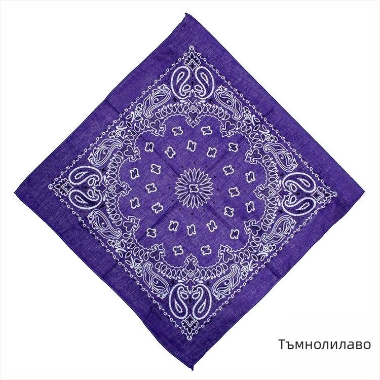 Турбан, 100% памук, геометричен принт, плоско преплитане, квадратен стил, печат