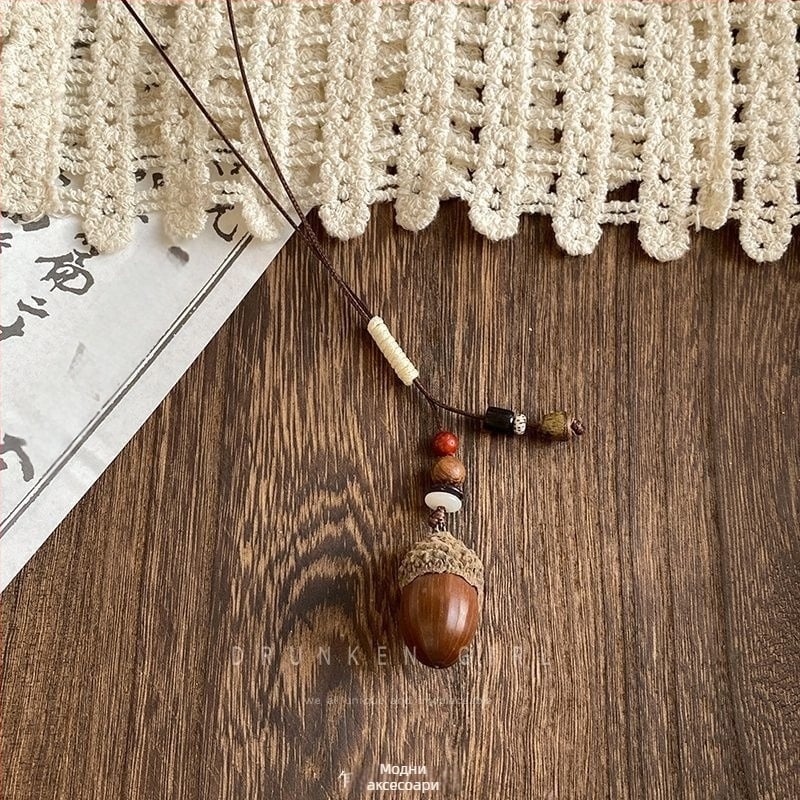 Дълга дамска огърлица с геометричен медальон, корейски стил, цинкова сплав, пролет 2025