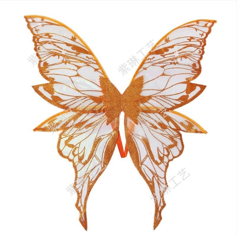 Ангелски криле за гръб — COSPLAY аксесоар, плат, полу ръчна и полу механична изработка, реквизит за костюм и грим, без внос