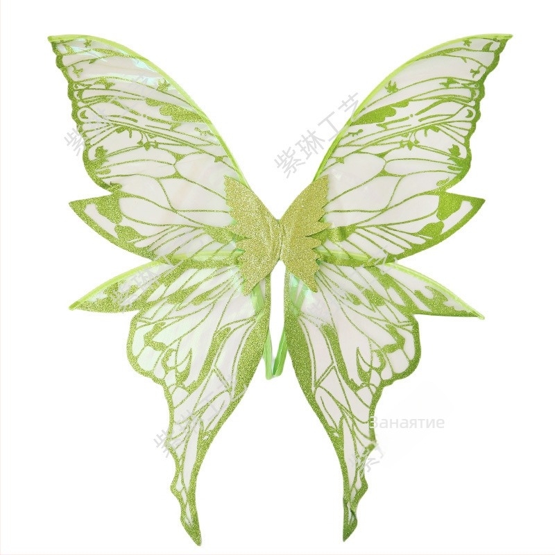 Ангелски криле за гръб — COSPLAY аксесоар, плат, полу ръчна и полу механична изработка, реквизит за костюм и грим, без внос