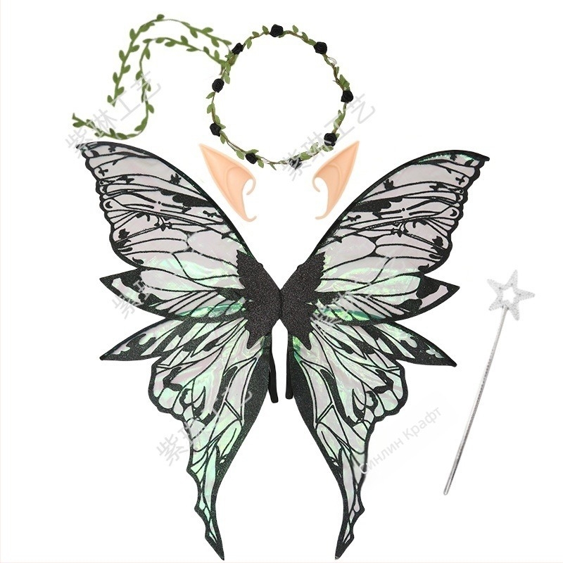 Ангелски криле за гръб — COSPLAY аксесоар, плат, полу ръчна и полу механична изработка, реквизит за костюм и грим, без внос