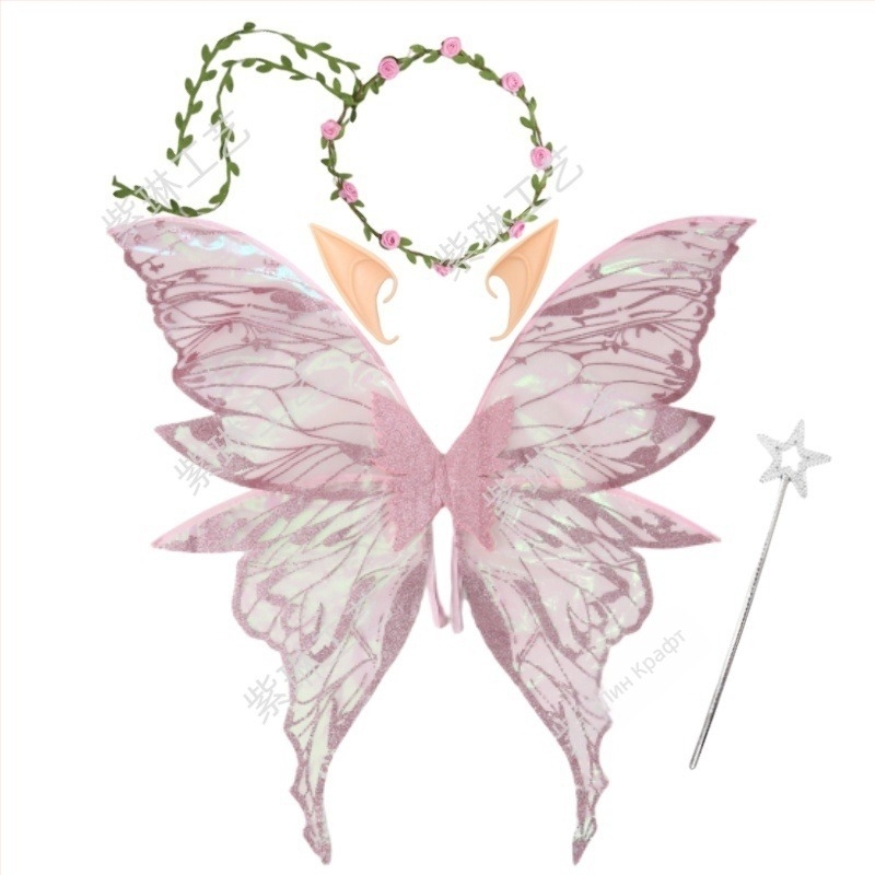 Ангелски криле за гръб — COSPLAY аксесоар, плат, полу ръчна и полу механична изработка, реквизит за костюм и грим, без внос