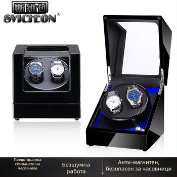 Кутия за завъртане на автоматични механични часовници | Модел SVC2000, MDF плоча с piano финиш, ръчно шлайфане и полиране | Марка svicheon/Svetron