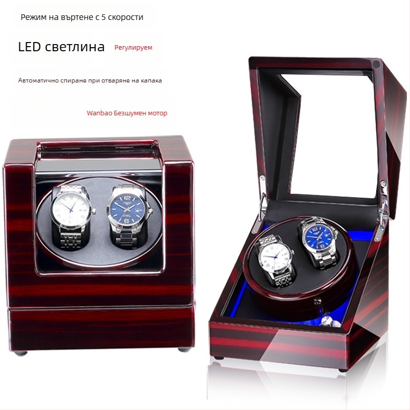 Кутия за завъртане на автоматични механични часовници | Модел SVC2000, MDF плоча с piano финиш, ръчно шлайфане и полиране | Марка svicheon/Svetron