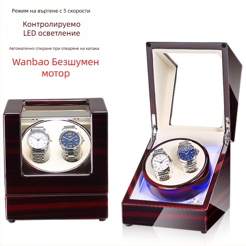 Кутия за завъртане на автоматични механични часовници | Модел SVC2000, MDF плоча с piano финиш, ръчно шлайфане и полиране | Марка svicheon/Svetron