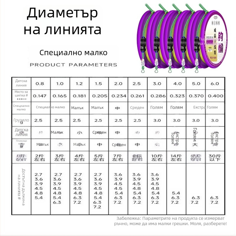 Златна нишкова риболовна линия – комплект с предварително завързана главна линия, готов продукт, мек комплект