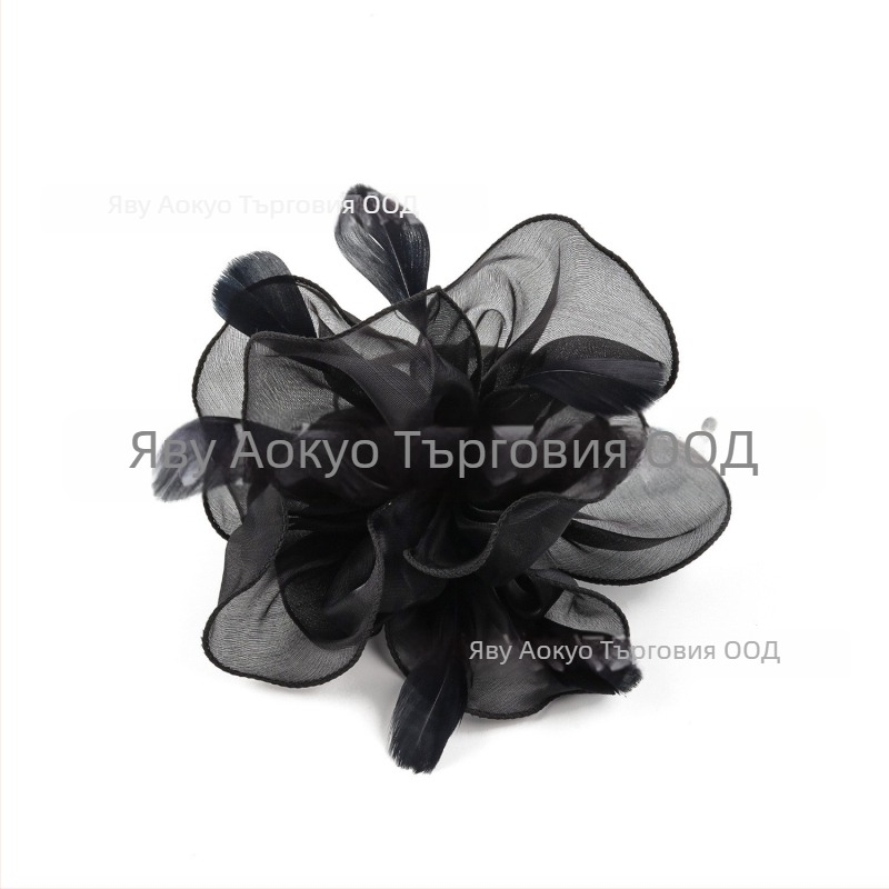 Сватбен аксесоар за коса от пера, винтидж стил, ръчна изработка, есен 2023